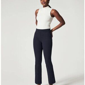 SPANX On The Go Ankle Kick Flare Stretch Pants Classic Black Women's Size L